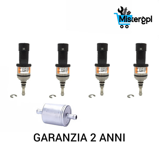 4 INIETTORI GPL PER BRC ARANCIONE CON SEEGER 09SQ99020022 NUOVI NUOVO TIPO GARANZIA 2 ANNI