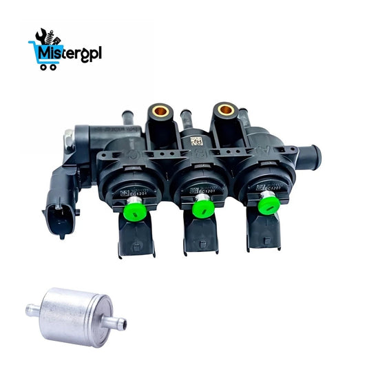 RAIL 3 INIETTORI VERDE , DACIA RENAULT LANDI RENZO + SENSORE 5,5 Bar ORIGINALE