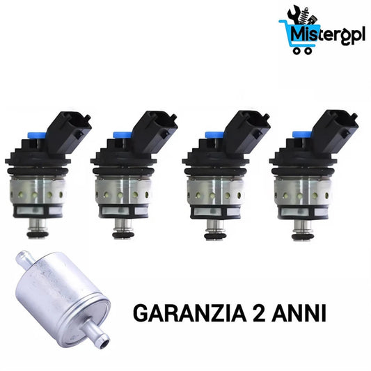 4 INIETTORI GPL LANDI RENZO TAPPO BLU MTA FIAT NUOVI ORIGINALI